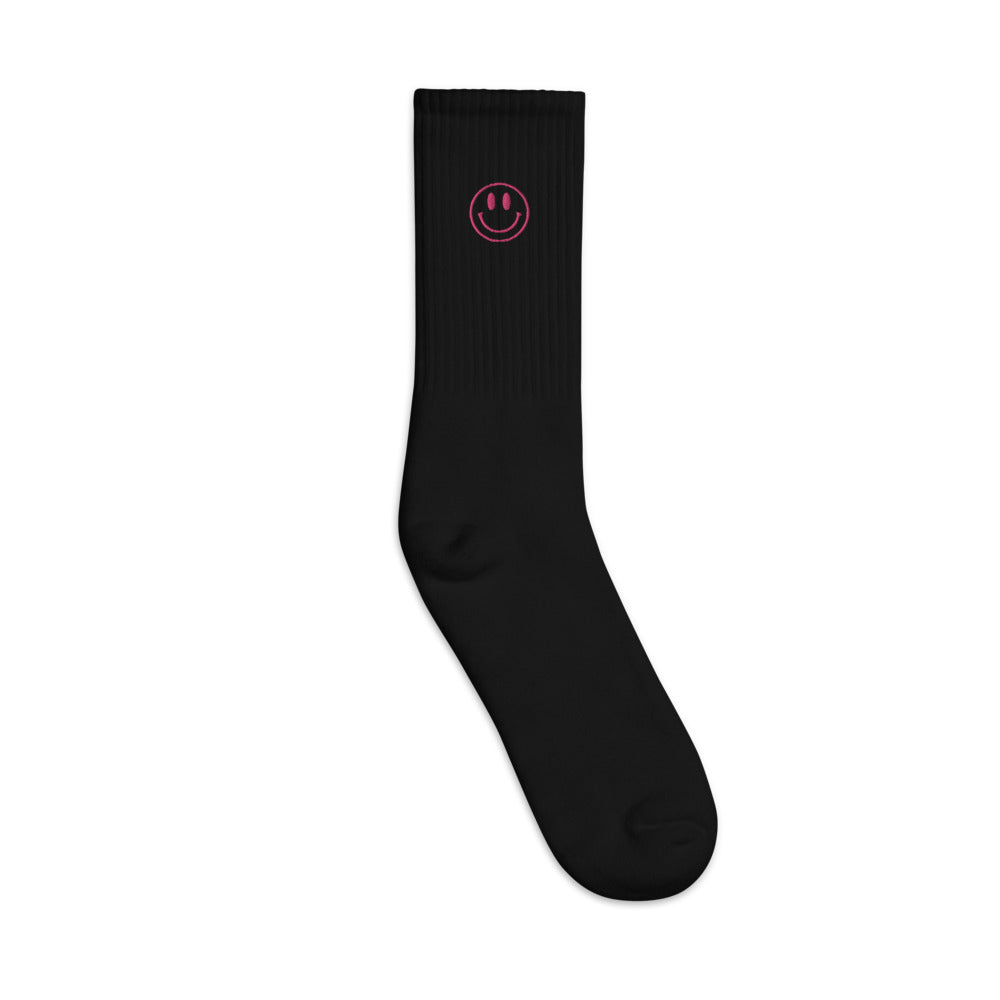 smiley - embroidered socks