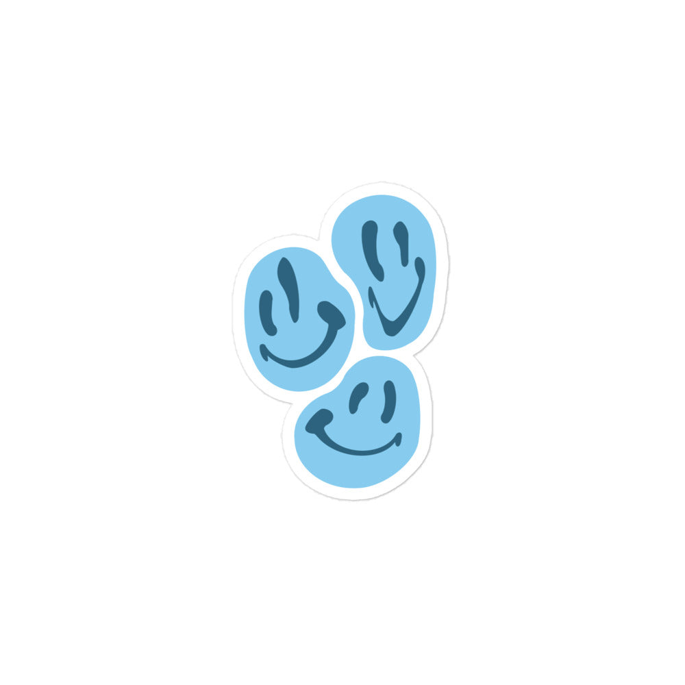 blue smiles - sticker