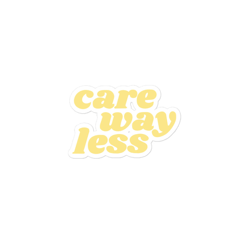 care way less - sticker