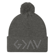 Load image into Gallery viewer, God is greater - pom pom beanie
