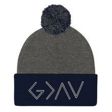 Load image into Gallery viewer, God is greater - pom pom beanie
