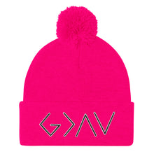 Load image into Gallery viewer, God is greater - pom pom beanie
