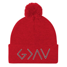 Load image into Gallery viewer, God is greater - pom pom beanie
